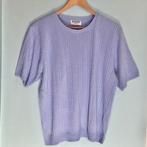 Alfred Dunner Lightweight Knit Top Women’s Size XL Crew Neck Short Sleeve